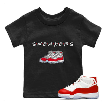 Jordan 11 Cherry Sneaker Match Tees Sneakers Sneaker Tees Jordan 11 Cherry Sneaker Release Tees Kids Shirts