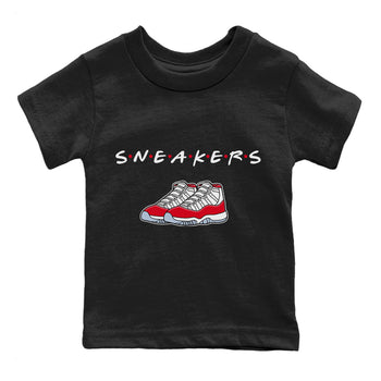 Jordan 11 Cherry Sneaker Match Tees Sneakers Sneaker Tees Jordan 11 Cherry Sneaker Release Tees Kids Shirts