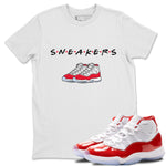 Jordan 11 Cherry Sneaker Match Tees Sneakers Sneaker Tees Jordan 11 Cherry Sneaker Release Tees Unisex Shirts