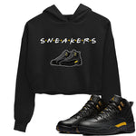 Jordan 12 Black Taxi Sneaker Match Tees Sneakers Sneaker Tees Jordan 12 Black Taxi Sneaker Release Tees Women's Shirts