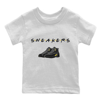 Jordan 12 Black Taxi Sneaker Match Tees Sneakers Sneaker Tees Jordan 12 Black Taxi Sneaker Release Tees Kids Shirts