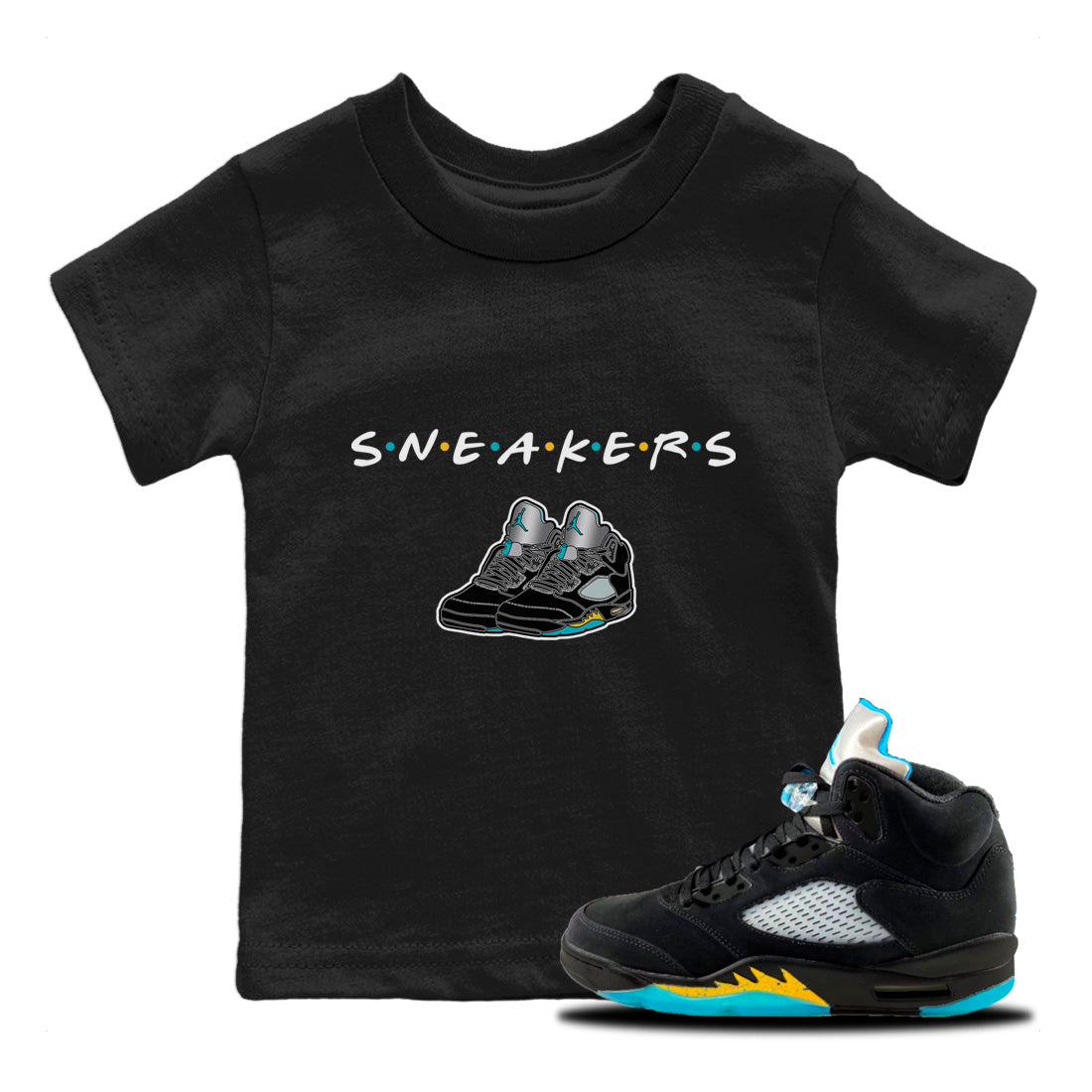 Jordan 5 Aqua Sneaker Match Tees Sneakers Sneaker Tees Jordan 5 Aqua Sneaker Release Tees Kids Shirts