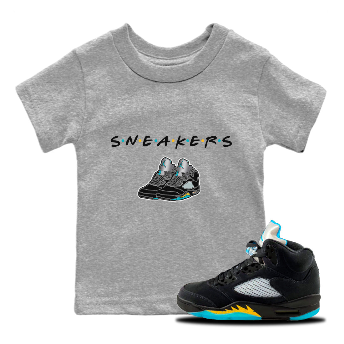 Jordan 5 Aqua Sneaker Match Tees Sneakers Sneaker Tees Jordan 5 Aqua Sneaker Release Tees Kids Shirts