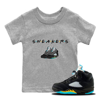 Jordan 5 Aqua Sneaker Match Tees Sneakers Sneaker Tees Jordan 5 Aqua Sneaker Release Tees Kids Shirts