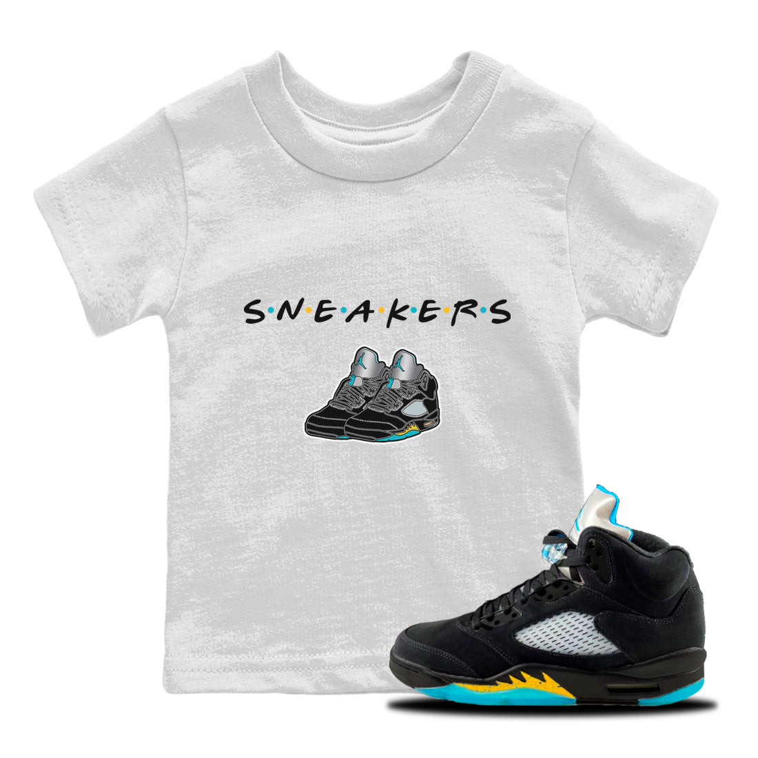 Jordan 5 Aqua Sneaker Match Tees Sneakers Sneaker Tees Jordan 5 Aqua Sneaker Release Tees Kids Shirts
