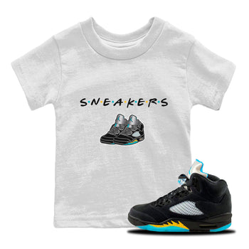 Jordan 5 Aqua Sneaker Match Tees Sneakers Sneaker Tees Jordan 5 Aqua Sneaker Release Tees Kids Shirts