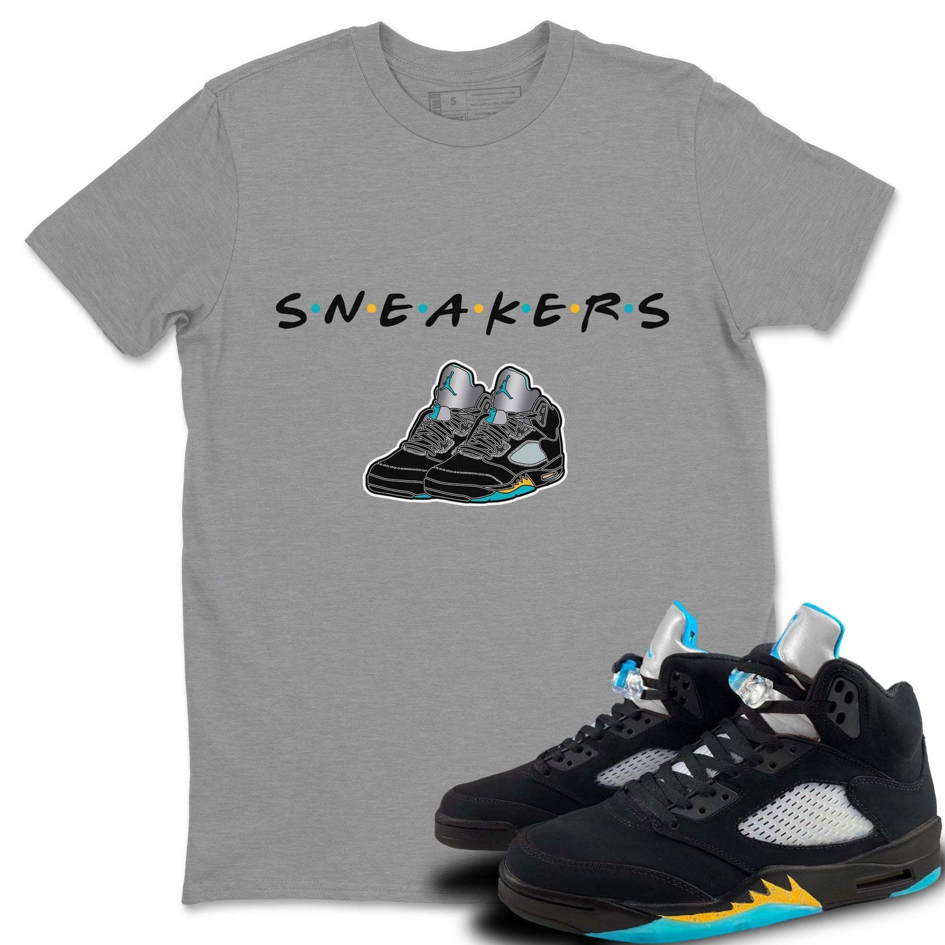 Jordan 5 Aqua Sneaker Match Tees Sneakers Sneaker Tees Jordan 5 Aqua Sneaker Release Tees Unisex Shirts