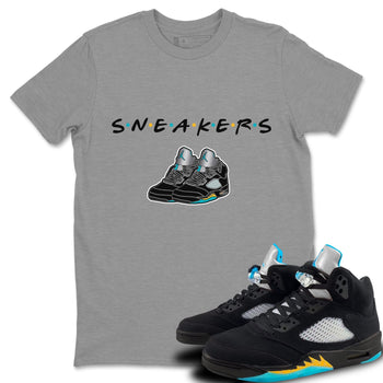 Jordan 5 Aqua Sneaker Match Tees Sneakers Sneaker Tees Jordan 5 Aqua Sneaker Release Tees Unisex Shirts