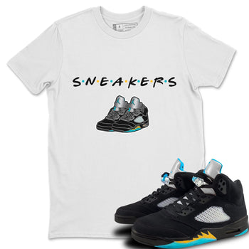 Jordan 5 Aqua Sneaker Match Tees Sneakers Sneaker Tees Jordan 5 Aqua Sneaker Release Tees Unisex Shirts