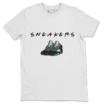 Jordan 5 Aqua Sneaker Match Tees Sneakers Sneaker Tees Jordan 5 Aqua Sneaker Release Tees Unisex Shirts