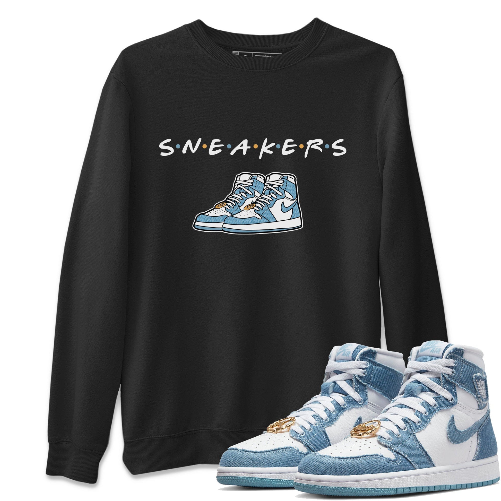 Jordan 1 Denim Sneaker Match Tees Sneakers Sneaker Tees Jordan 1 Denim Sneaker Release Tees Unisex Shirts