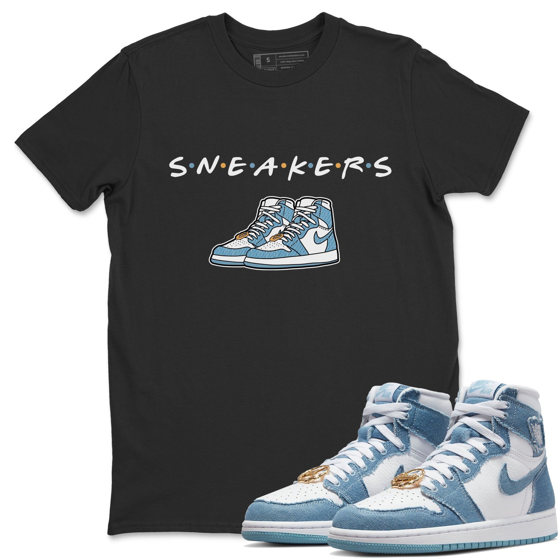 Jordan 1 Denim Sneaker Match Tees Sneakers Sneaker Tees Jordan 1 Denim Sneaker Release Tees Unisex Shirts