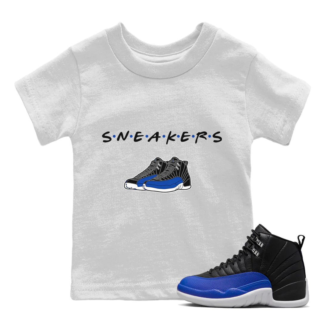 Jordan 12 Hyper Royal Sneaker Match Tees Sneakers Sneaker Tees Jordan 12 Hyper Royal Sneaker Release Tees Kids Shirts