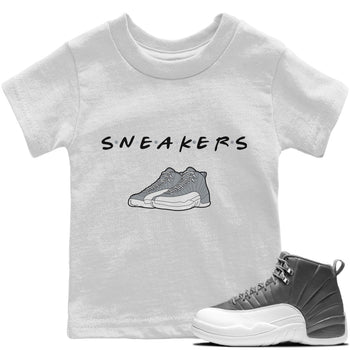 Jordan 12 Stealth Sneaker Match Tees Sneakers Sneaker Tees Jordan 12 Stealth Sneaker Release Tees Kids Shirts
