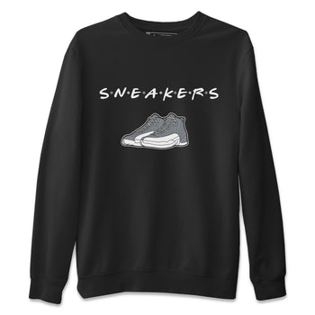 Jordan 12 Stealth Sneaker Match Tees Sneakers Sneaker Tees Jordan 12 Stealth Sneaker Release Tees Unisex Shirts