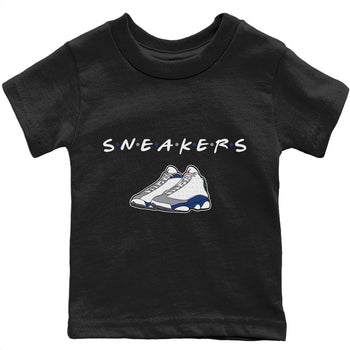 Jordan 13 French Blue Sneaker Match Tees Sneakers Sneaker Tees Jordan 13 French Blue Sneaker Release Tees Kids Shirts