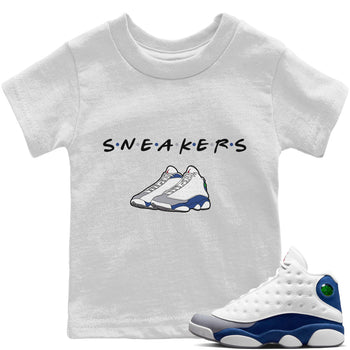Jordan 13 French Blue Sneaker Match Tees Sneakers Sneaker Tees Jordan 13 French Blue Sneaker Release Tees Kids Shirts