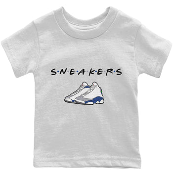 Jordan 13 French Blue Sneaker Match Tees Sneakers Sneaker Tees Jordan 13 French Blue Sneaker Release Tees Kids Shirts