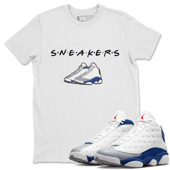 Jordan 13 French Blue Sneaker Match Tees Sneakers Sneaker Tees Jordan 13 French Blue Sneaker Release Tees Unisex Shirts
