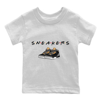 Jordan 3 Black Gold Sneaker Match Tees Sneakers Sneaker Tees Jordan 3 Black Gold Sneaker Release Tees Kids Shirts