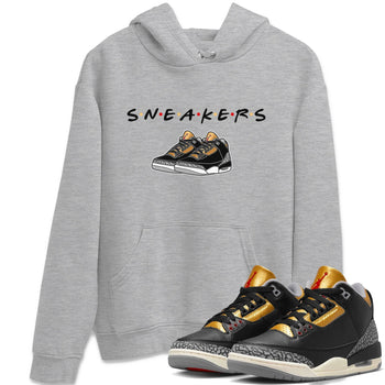 Jordan 3 Black Gold Sneaker Match Tees Sneakers Sneaker Tees Jordan 3 Black Gold Sneaker Release Tees Unisex Shirts
