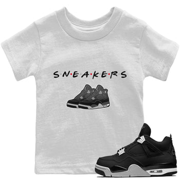 Jordan 4 Black Canvas Sneaker Match Tees Sneakers Sneaker Tees Jordan 4 Black Canvas Sneaker Release Tees Kids Shirts