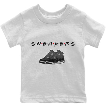 Jordan 4 Black Canvas Sneaker Match Tees Sneakers Sneaker Tees Jordan 4 Black Canvas Sneaker Release Tees Kids Shirts