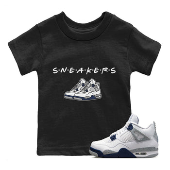 Jordan 4 Midnight Navy Sneaker Match Tees Sneakers Sneaker Tees Jordan 4 Midnight Navy Sneaker Release Tees Kids Shirts