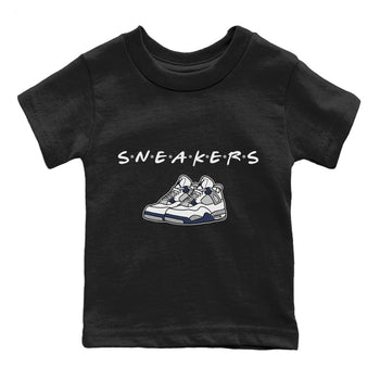 Jordan 4 Midnight Navy Sneaker Match Tees Sneakers Sneaker Tees Jordan 4 Midnight Navy Sneaker Release Tees Kids Shirts