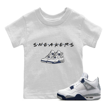 Jordan 4 Midnight Navy Sneaker Match Tees Sneakers Sneaker Tees Jordan 4 Midnight Navy Sneaker Release Tees Kids Shirts