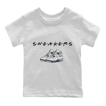 Jordan 4 Midnight Navy Sneaker Match Tees Sneakers Sneaker Tees Jordan 4 Midnight Navy Sneaker Release Tees Kids Shirts