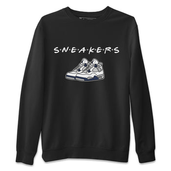 Jordan 4 Midnight Navy Sneaker Match Tees Sneakers Sneaker Tees Jordan 4 Midnight Navy Sneaker Release Tees Unisex Shirts