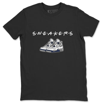 Jordan 4 Midnight Navy Sneaker Match Tees Sneakers Sneaker Tees Jordan 4 Midnight Navy Sneaker Release Tees Unisex Shirts
