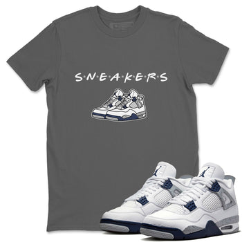 Jordan 4 Midnight Navy Sneaker Match Tees Sneakers Sneaker Tees Jordan 4 Midnight Navy Sneaker Release Tees Unisex Shirts