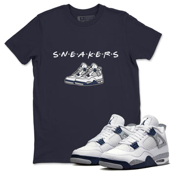 Jordan 4 Midnight Navy Sneaker Match Tees Sneakers Sneaker Tees Jordan 4 Midnight Navy Sneaker Release Tees Unisex Shirts