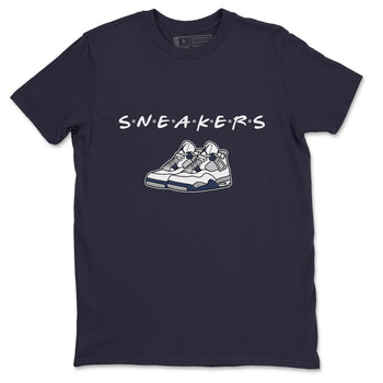 Jordan 4 Midnight Navy Sneaker Match Tees Sneakers Sneaker Tees Jordan 4 Midnight Navy Sneaker Release Tees Unisex Shirts