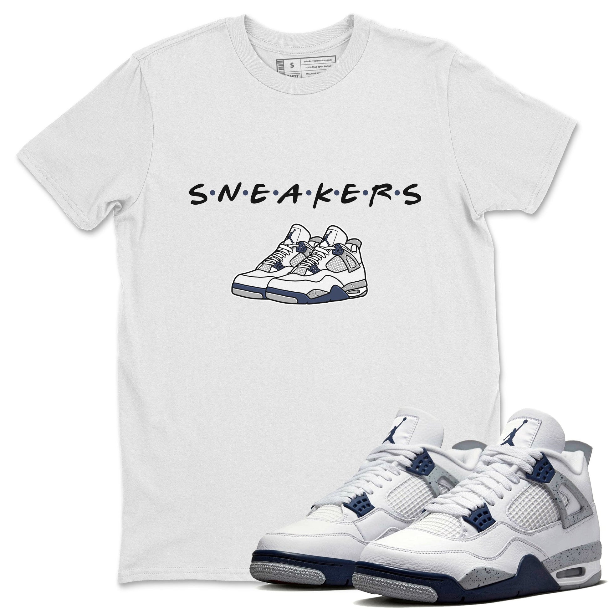 Jordan 4 Midnight Navy Sneaker Match Tees Sneakers Sneaker Tees Jordan 4 Midnight Navy Sneaker Release Tees Unisex Shirts