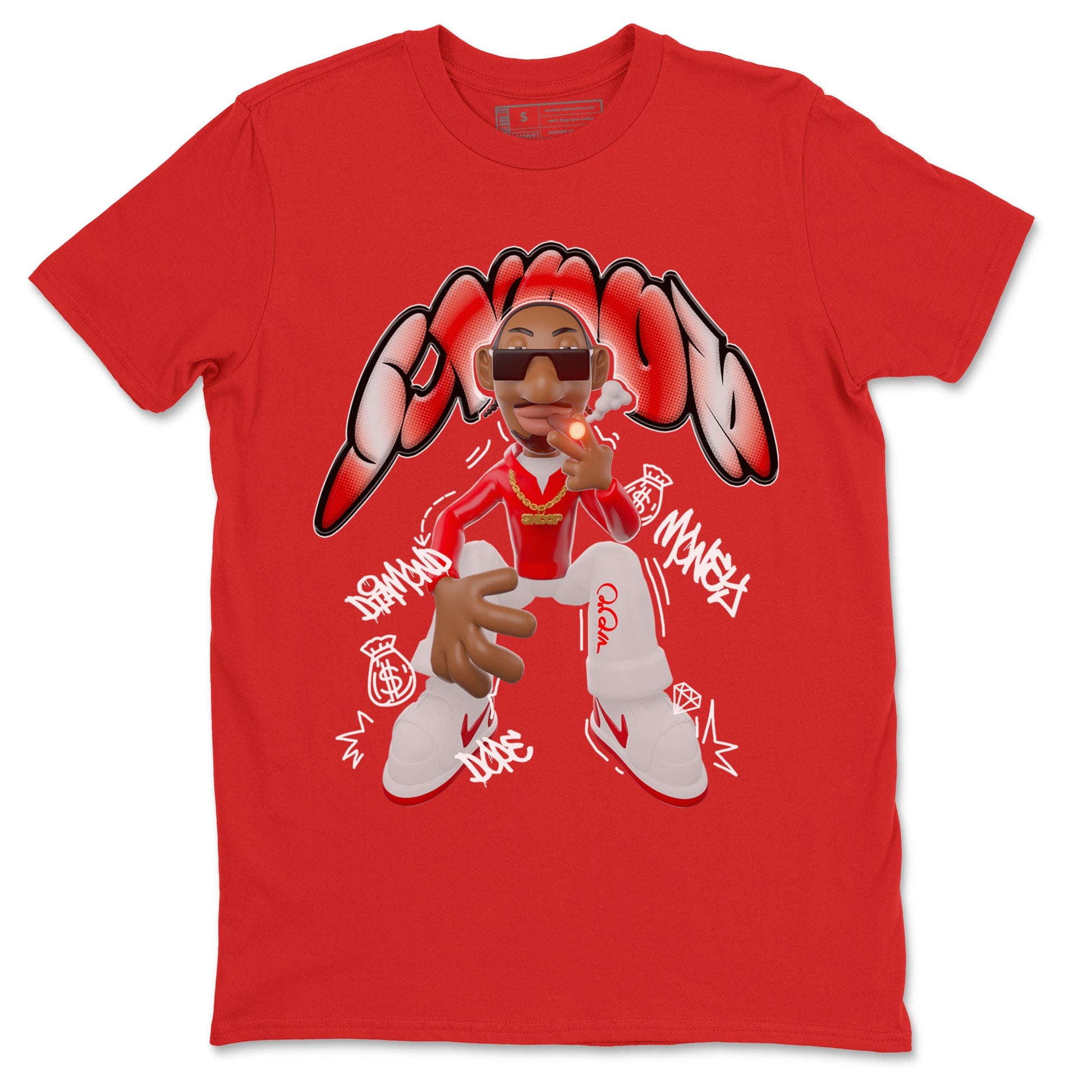 Jordan 1 Low University Red shirt to match jordans Snoop sneakertees AJ1 Low University Red SNRT Sneaker Release Tees Unisex Red 2 T-Shirt