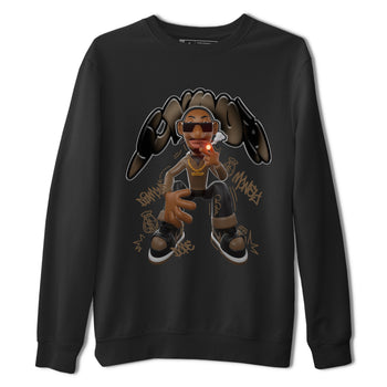 Air Jordan 1 Palomino shirt to match jordans Snoop sneaker tees AJ1 Palomino SNRT Sneaker Release Tees Unisex Black 2 T-Shirt