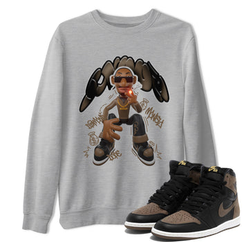 Air Jordan 1 Palomino shirt to match jordans Snoop sneaker tees AJ1 Palomino SNRT Sneaker Release Tees Unisex Heather Grey 1 T-Shirt
