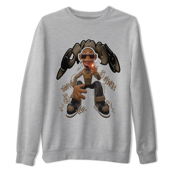 Air Jordan 1 Palomino shirt to match jordans Snoop sneaker tees AJ1 Palomino SNRT Sneaker Release Tees Unisex Heather Grey 2 T-Shirt