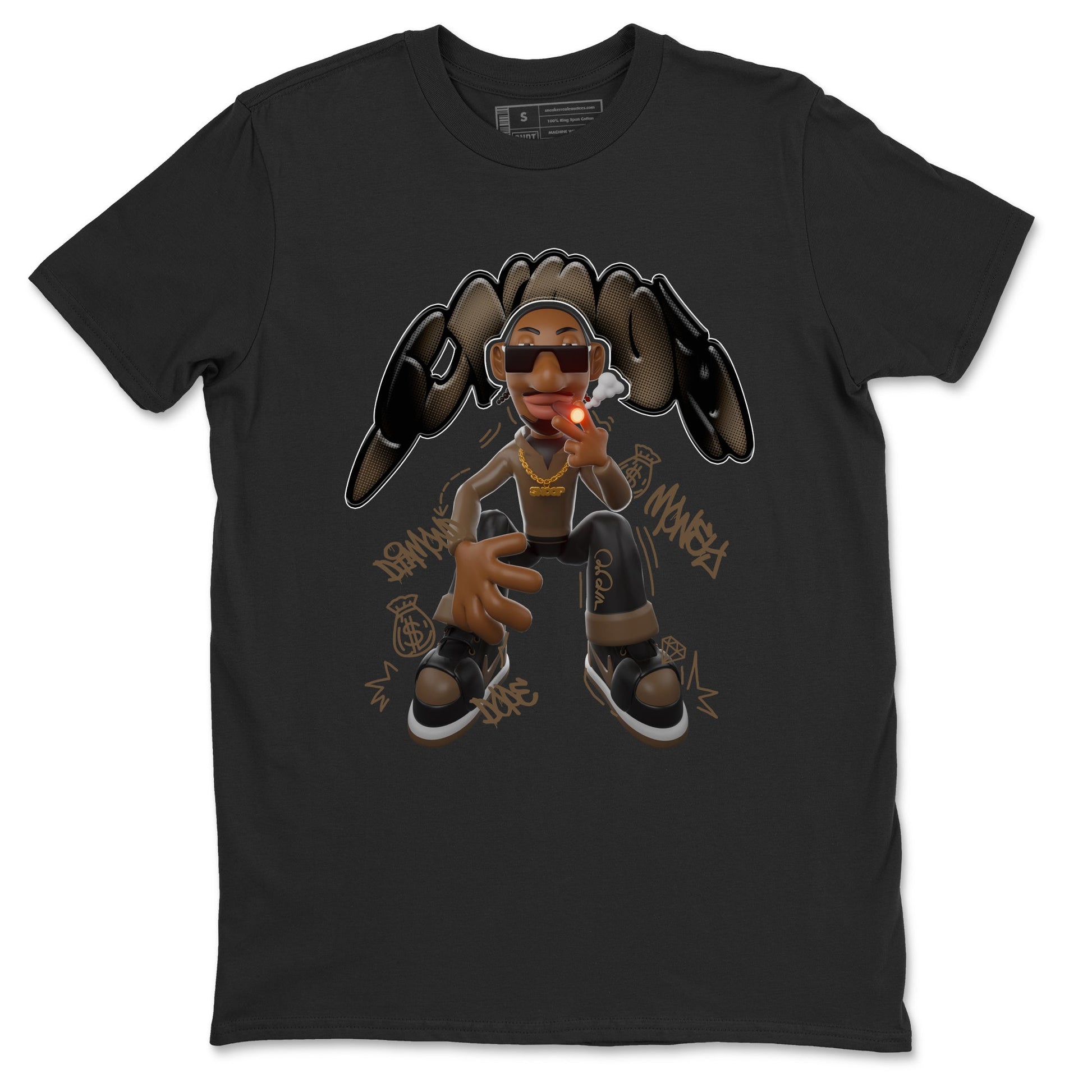 Air Jordan 1 Palomino shirt to match jordans Snoop sneaker tees AJ1 Palomino SNRT Sneaker Release Tees Unisex Black 2 T-Shirt