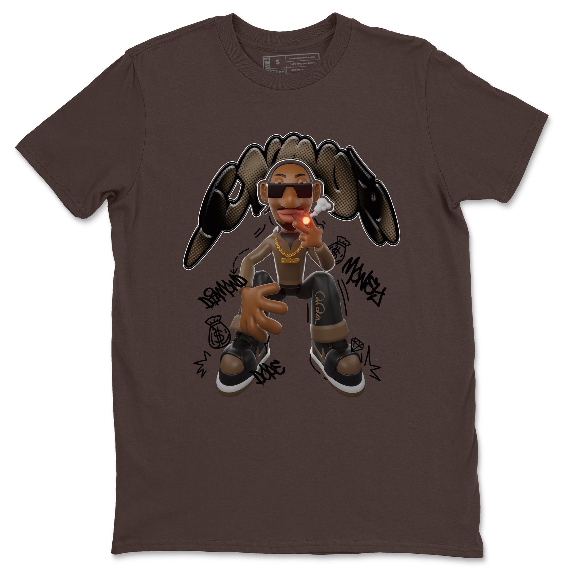 Air Jordan 1 Palomino shirt to match jordans Snoop sneaker tees AJ1 Palomino SNRT Sneaker Release Tees Unisex Dark Chocolate 2 T-Shirt