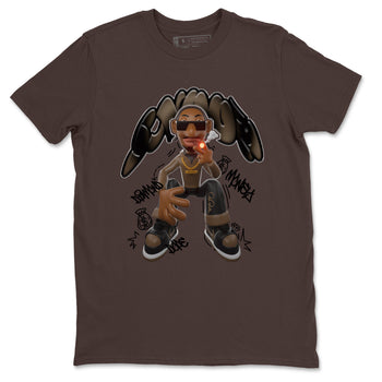 Air Jordan 1 Palomino shirt to match jordans Snoop sneaker tees AJ1 Palomino SNRT Sneaker Release Tees Unisex Dark Chocolate 2 T-Shirt