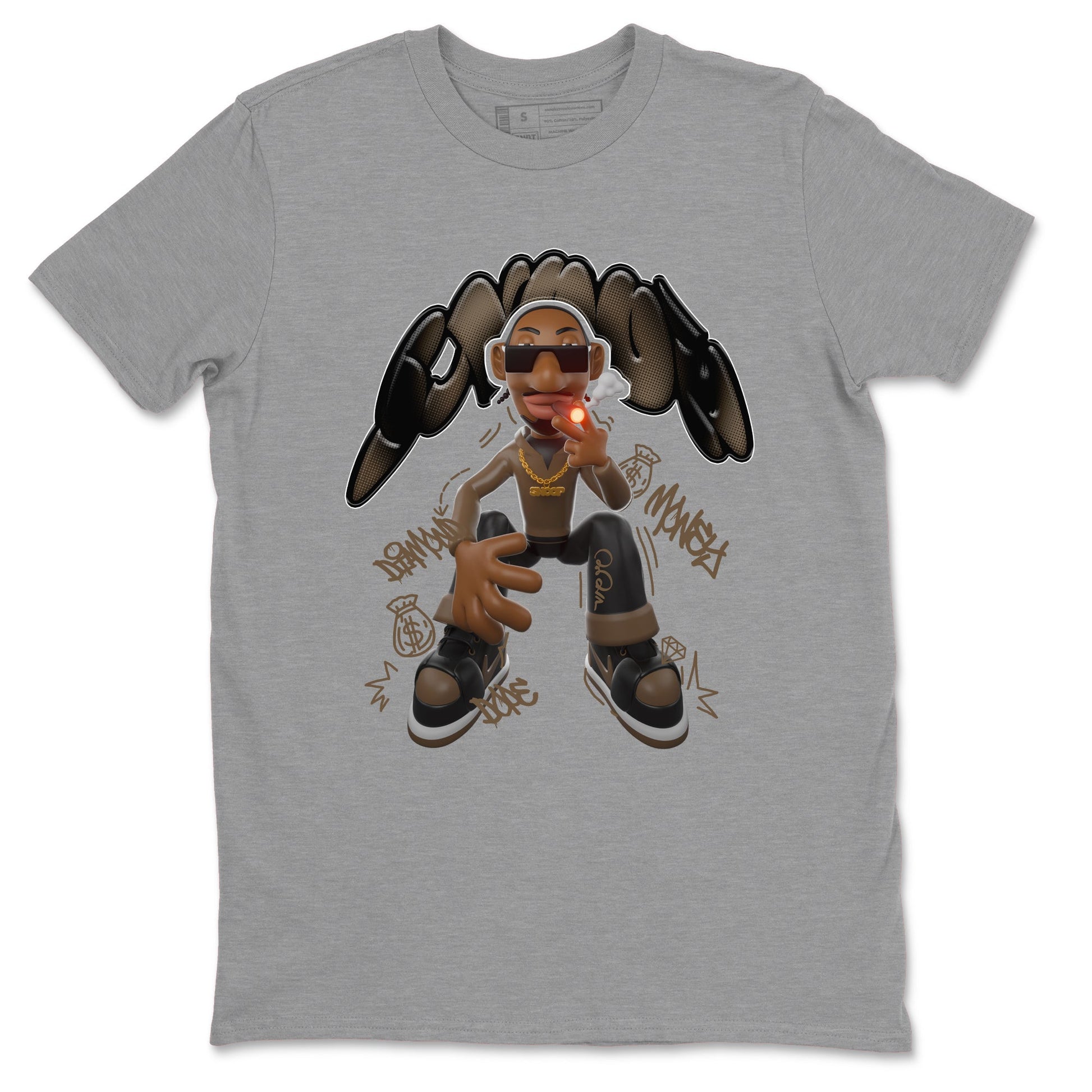 Air Jordan 1 Palomino shirt to match jordans Snoop sneaker tees AJ1 Palomino SNRT Sneaker Release Tees Unisex Heather Grey 2 T-Shirt