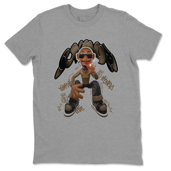 Air Jordan 1 Palomino shirt to match jordans Snoop sneaker tees AJ1 Palomino SNRT Sneaker Release Tees Unisex Heather Grey 2 T-Shirt