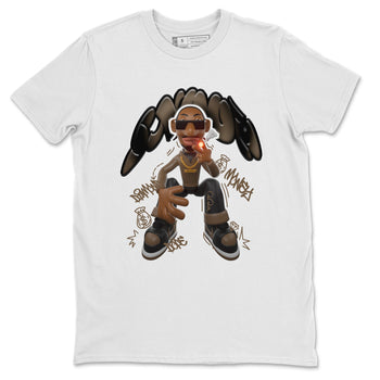 Air Jordan 1 Palomino shirt to match jordans Snoop sneaker tees AJ1 Palomino SNRT Sneaker Release Tees Unisex White 2 T-Shirt