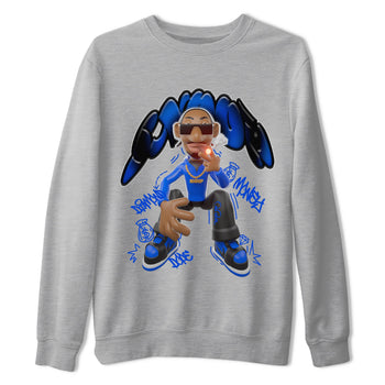 Air Jordan 1 Royal Reimagined shirt to match jordans Snoop sneaker tees AJ1 OG HIGH Royal Reimagined SNRT Sneaker Release Tees Unisex Heather Grey 2 T-Shirt