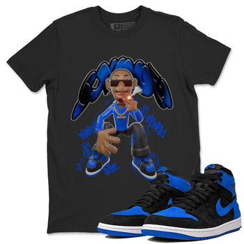 Air Jordan 1 Royal Reimagined shirt to match jordans Snoop sneaker tees AJ1 OG HIGH Royal Reimagined SNRT Sneaker Release Tees Unisex Black 1 T-Shirt