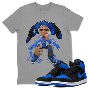 Air Jordan 1 Royal Reimagined shirt to match jordans Snoop sneaker tees AJ1 OG HIGH Royal Reimagined SNRT Sneaker Release Tees Unisex Heather Grey 1 T-Shirt
